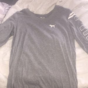 Victoria Secret PINK heather grey 3/4 sleeve
